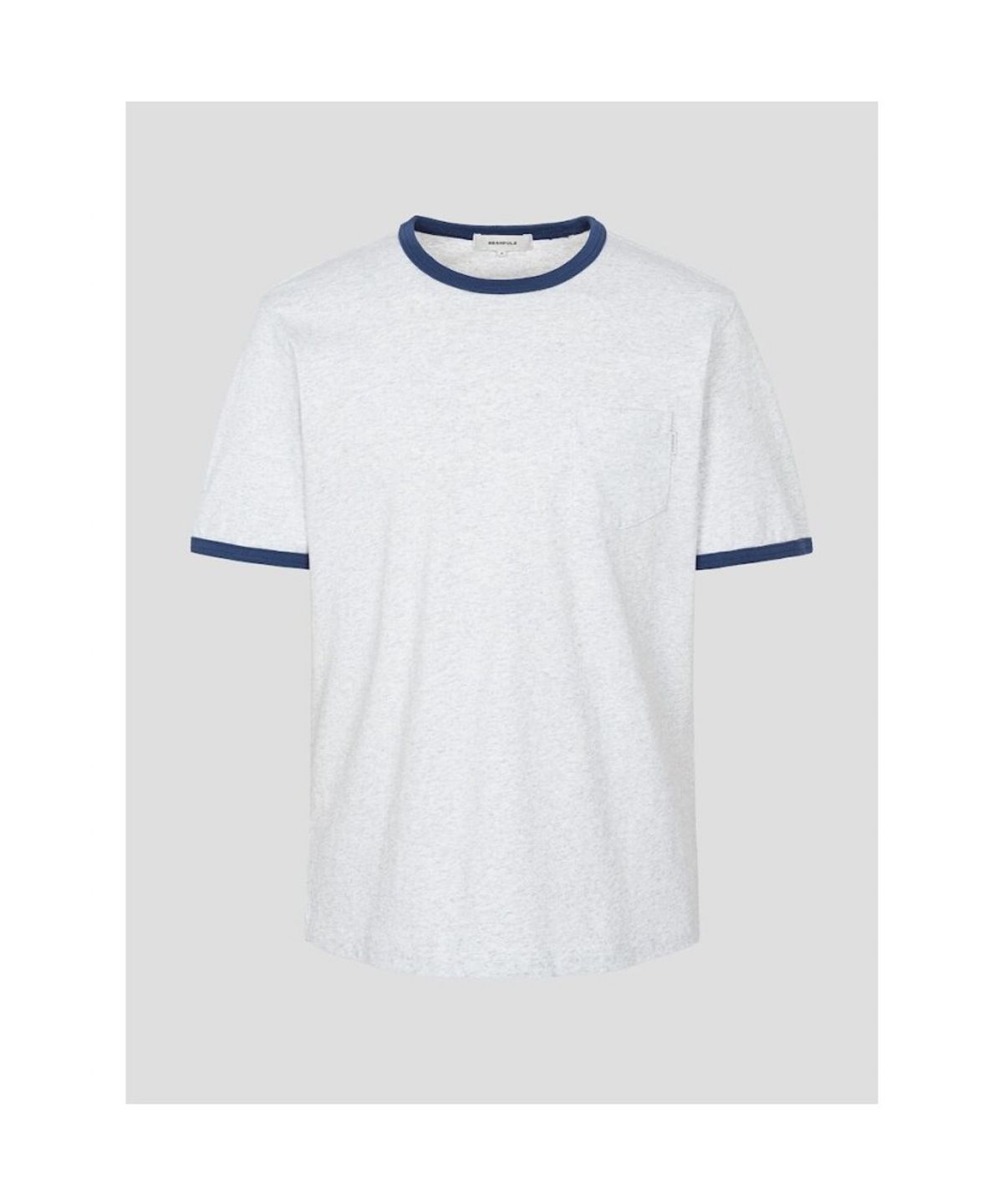 빈폴 멘(BEANPOLE MEN) 포켓 링거 티셔츠  블루