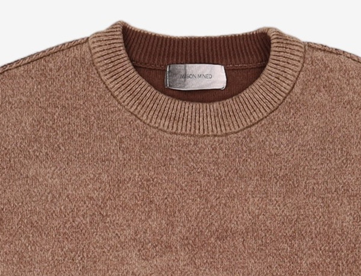 메종미네드(MAISON MINED) REVERSIBLE COLOURWAY KNIT BEIGE M