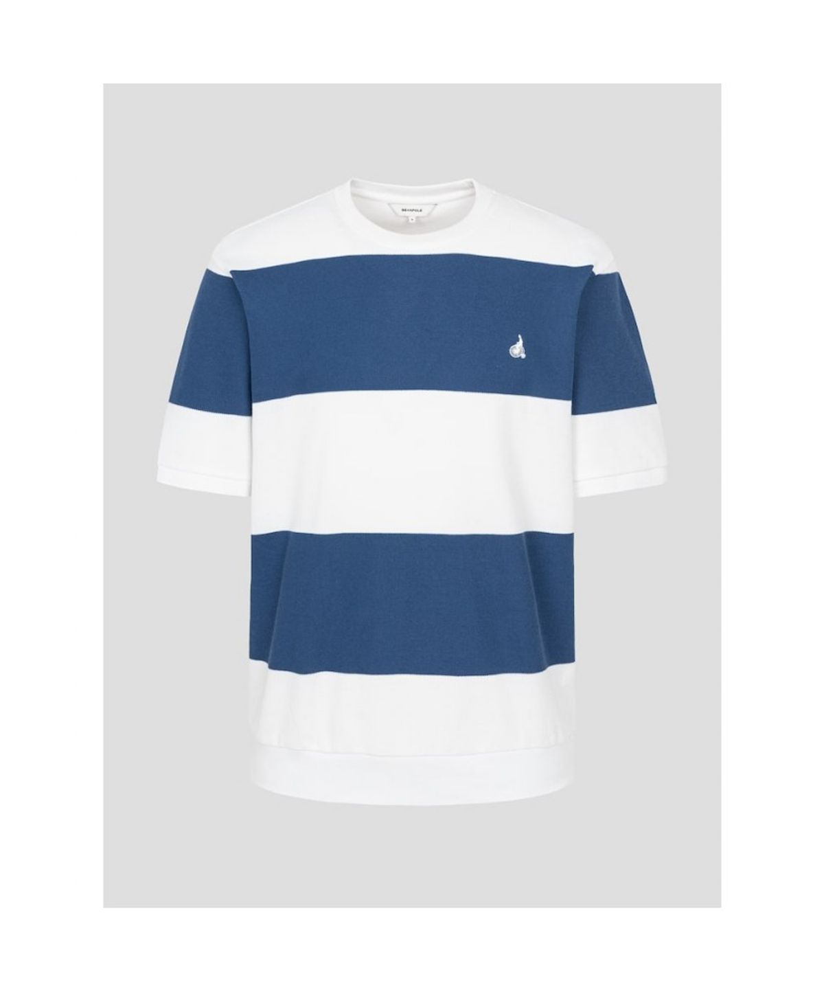 빈폴 멘(BEANPOLE MEN) 볼드 컬러블럭 캐주얼 티셔츠  블루