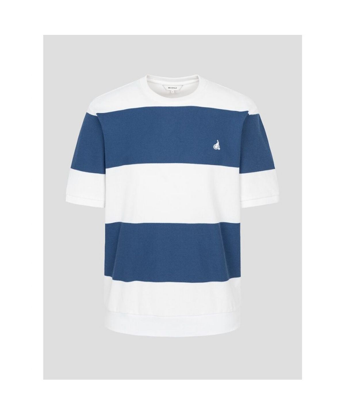 빈폴 멘(BEANPOLE MEN) 볼드 컬러블럭 캐주얼 티셔츠  블루