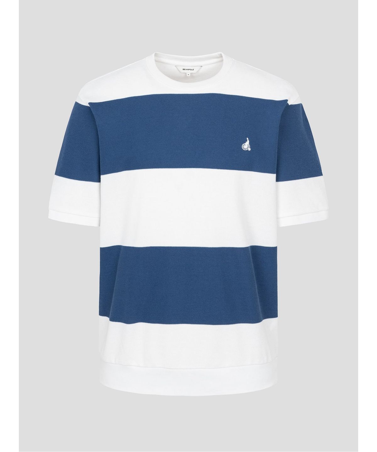 빈폴 멘(BEANPOLE MEN) 볼드 컬러블럭 캐주얼 티셔츠  블루