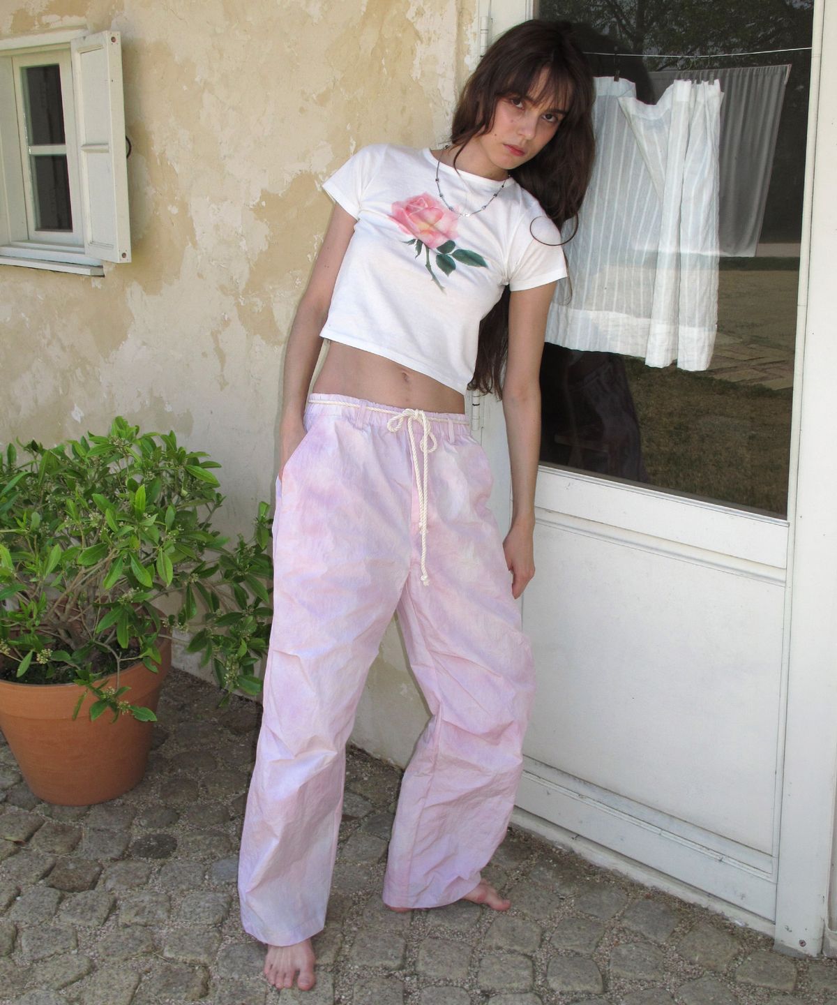 센토르(CENTAUR.KR) TIE-DYE NYLON BANDING PANTS_LIGHT PINK