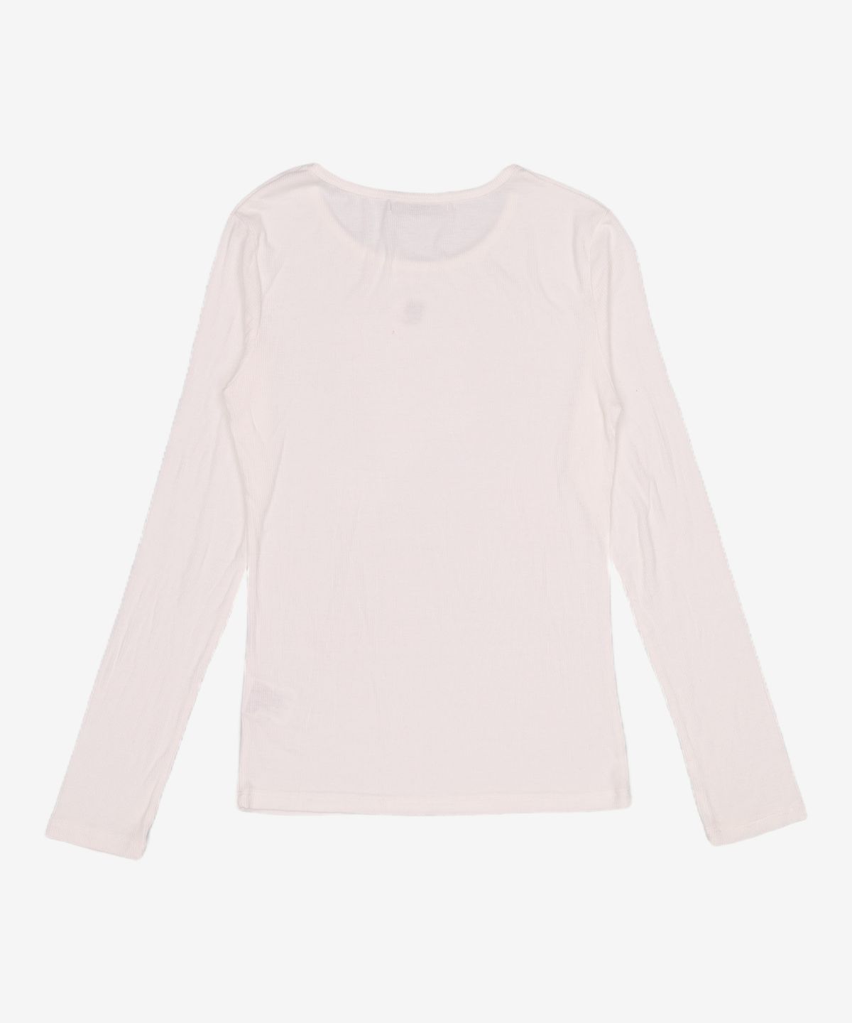 미쏘(MIXXO) 심플 로고 골지 긴팔 티셔츠_MIWLWF901C M