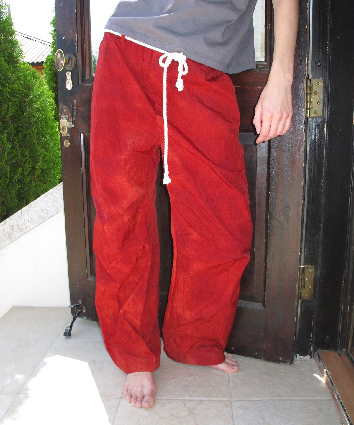 센토르(CENTAUR.KR) TIE-DYE NYLON BANDING PANTS_RED