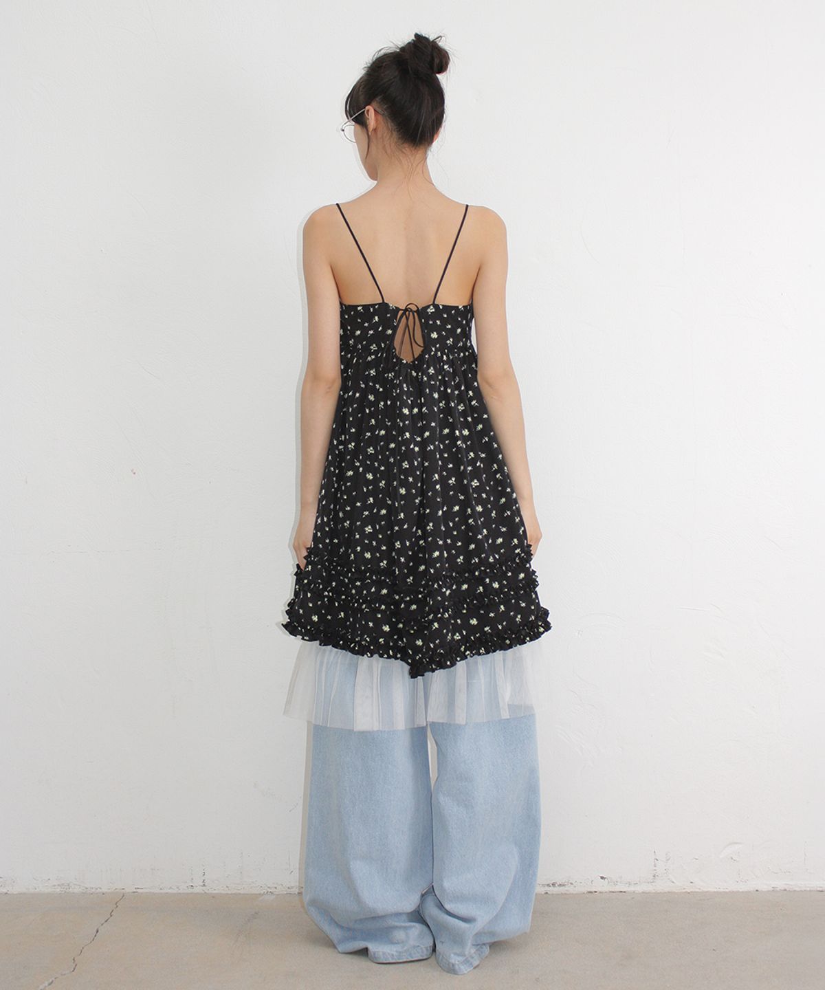 론론(RONRON) SHEER TIERED FRILL LAYERED SKIRT WHITE