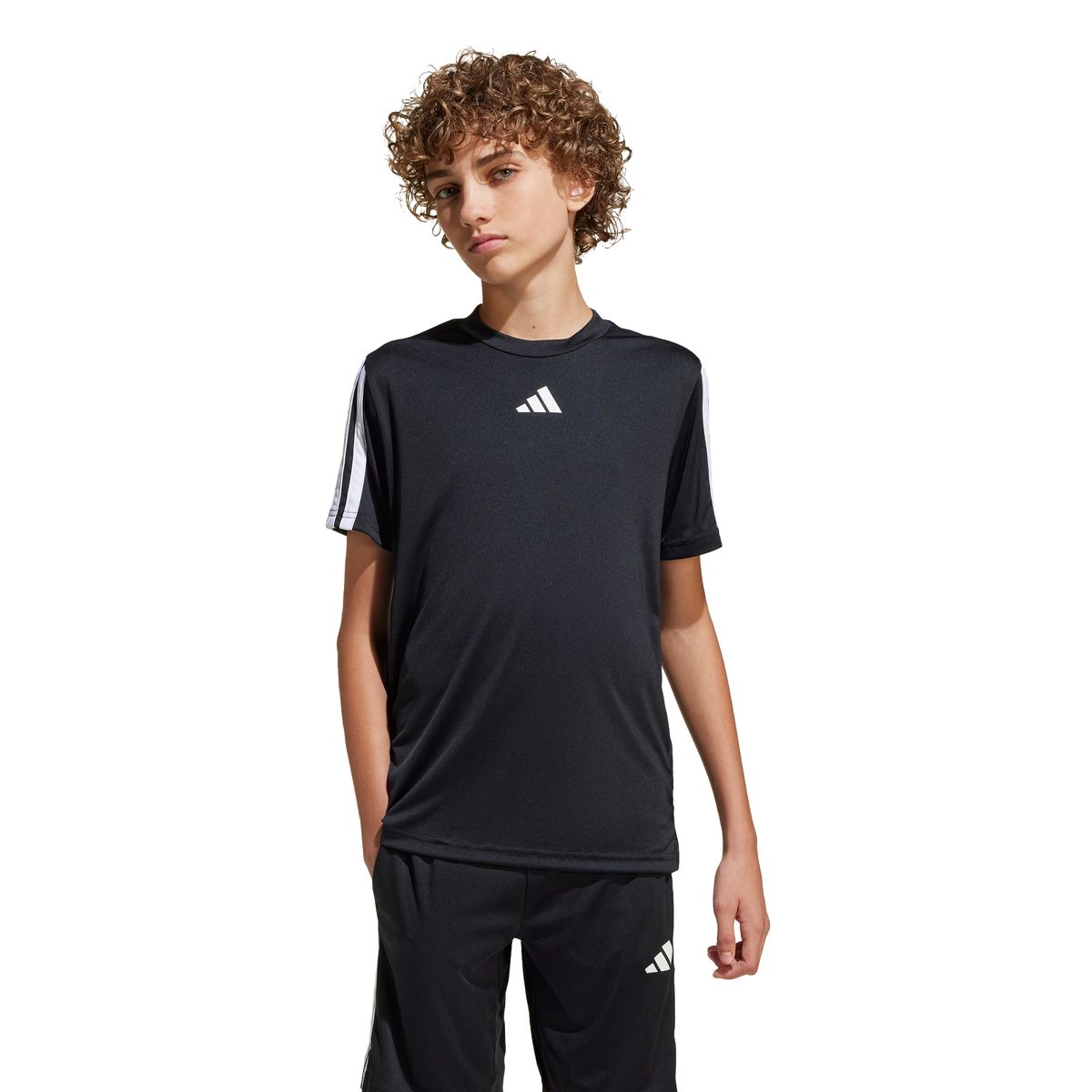 아디다스 키즈(ADIDAS KIDS) 트레인 에센셜 3-스트라이프 티셔츠 키즈 JJ1032