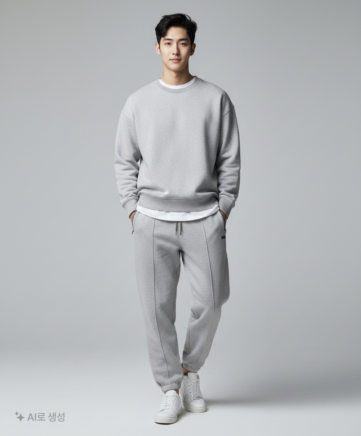 예일(YALE) COLOR BLOCK SWEAT JOGGER PANTS GRAY S