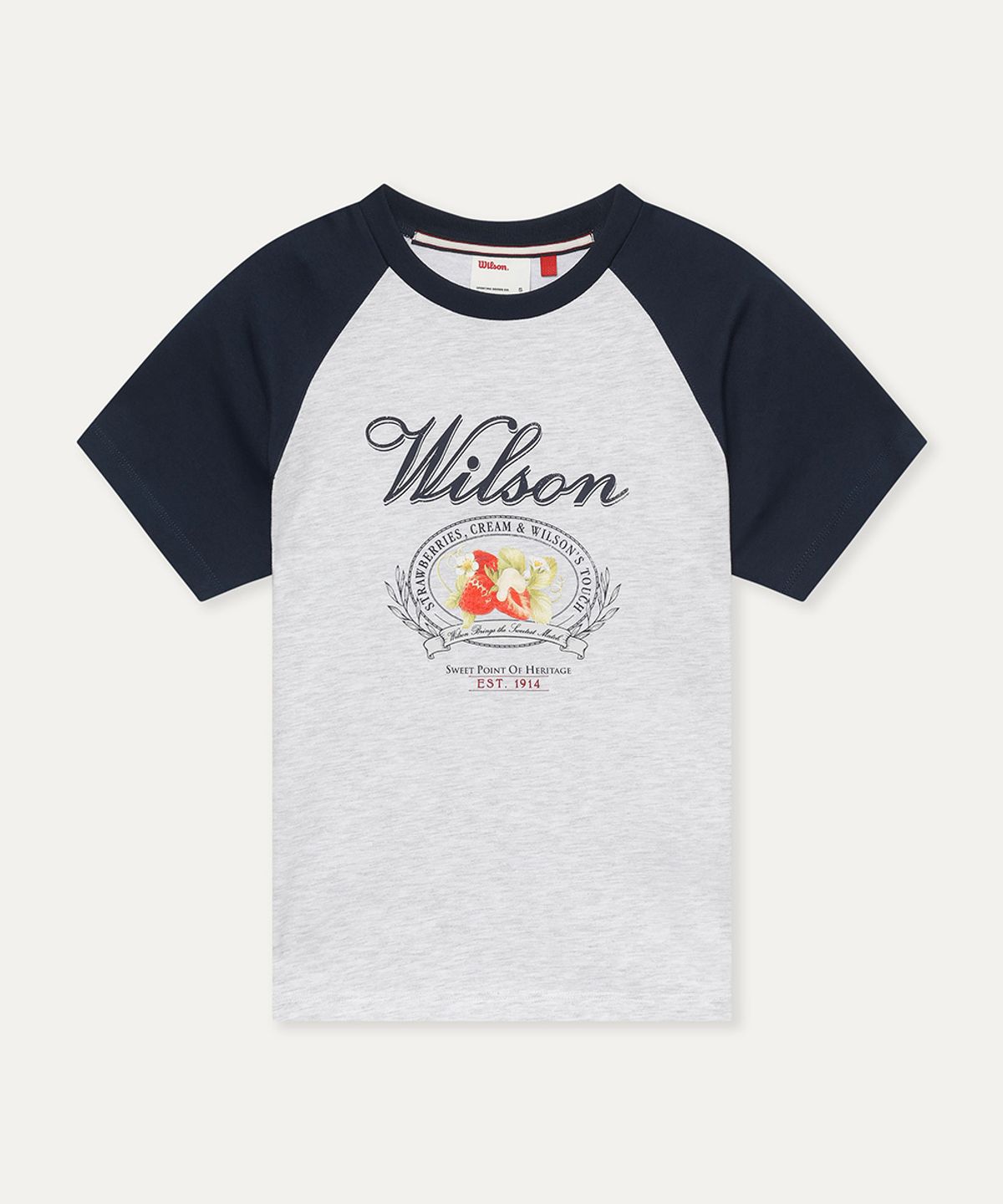 윌슨(WILSON) 스트로베리앤크림 링거 티셔츠 W (2color)