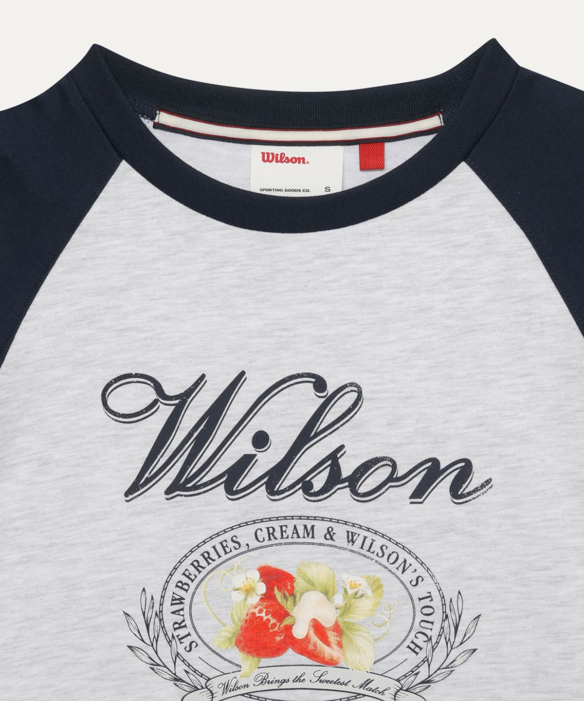 윌슨(WILSON) 스트로베리앤크림 링거 티셔츠 W (2color)