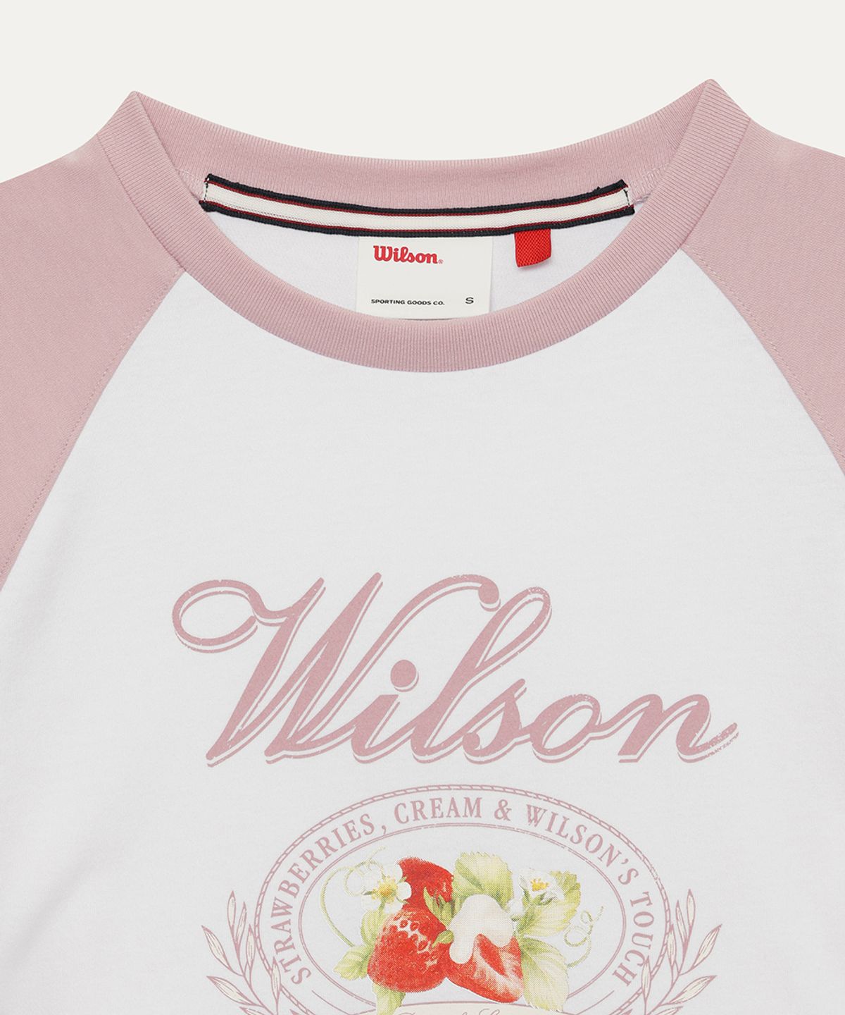 윌슨(WILSON) 스트로베리앤크림 링거 티셔츠 W (2color)