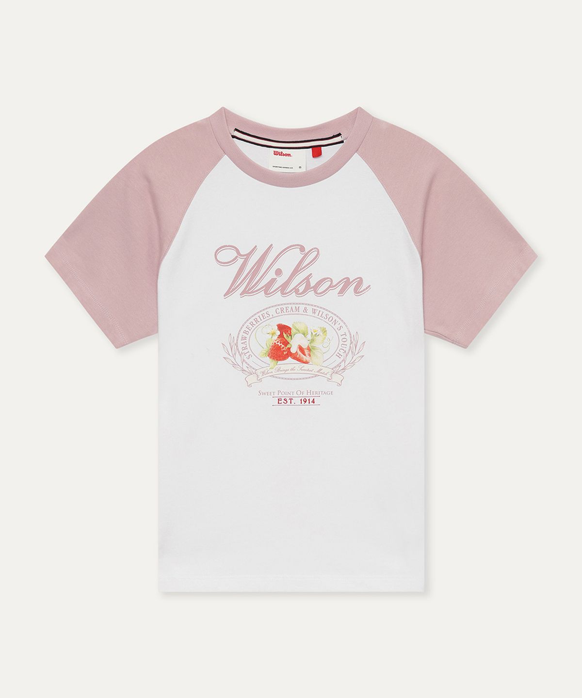 윌슨(WILSON) 스트로베리앤크림 링거 티셔츠 W (2color)