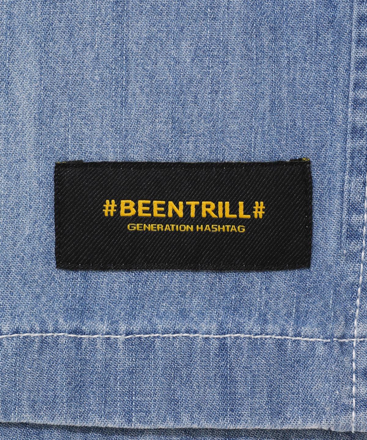 빈트릴(BEENTRILL) 우먼스 에센셜 하프 데님 팬츠(라이트 인디고)