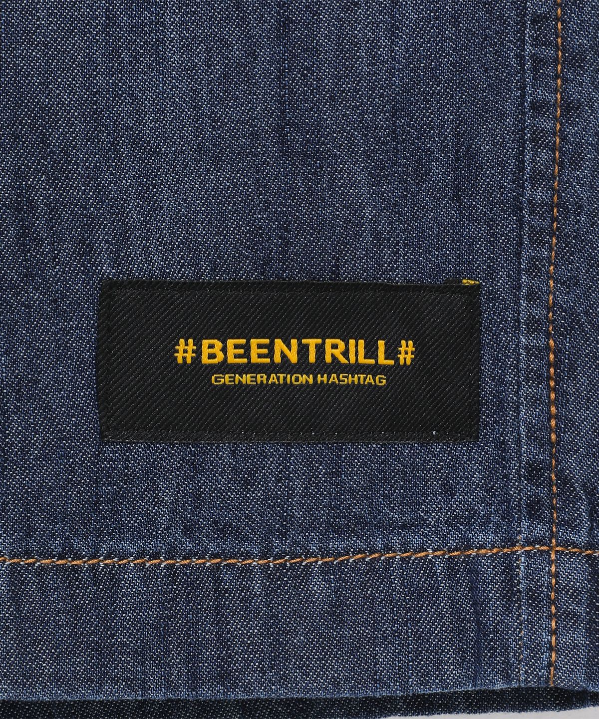빈트릴(BEENTRILL) 에센셜 하프 데님 팬츠(인디고)