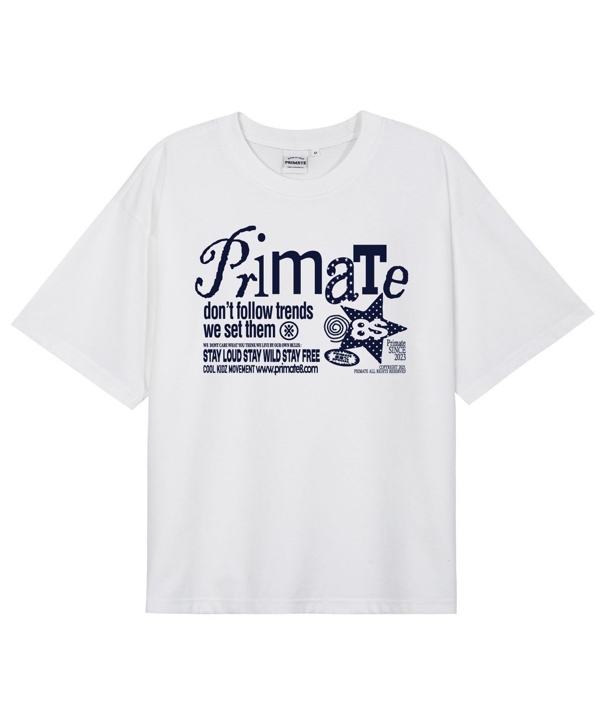 프라임에이트(PRIMATE) RUNIC 오버핏 반팔티셔츠 6 COLORS