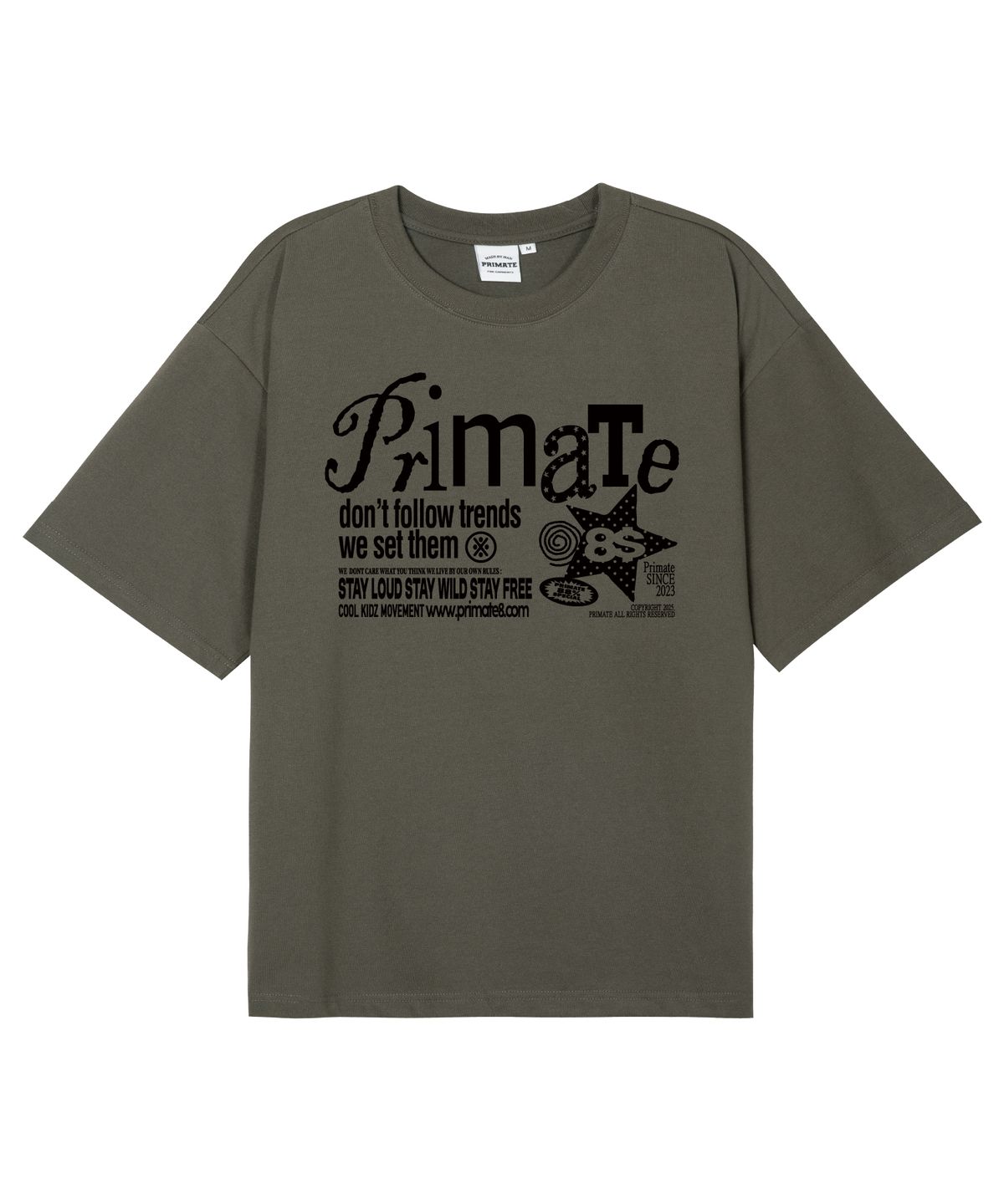 프라임에이트(PRIMATE) RUNIC 오버핏 반팔티셔츠 6 COLORS