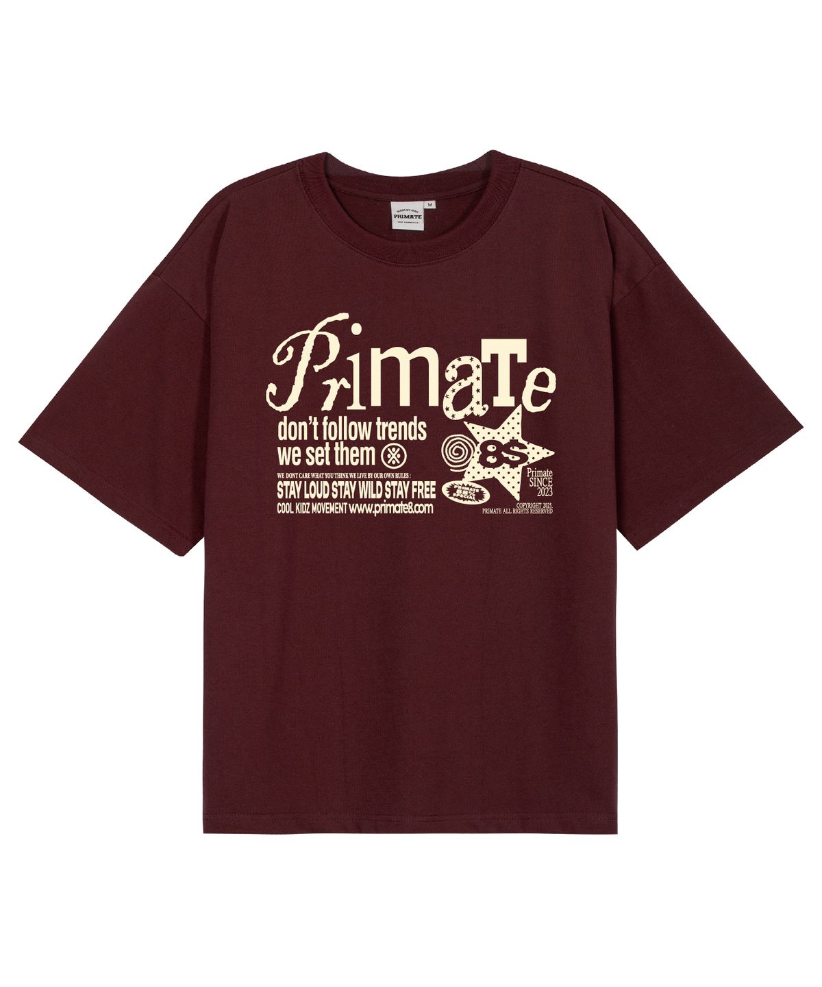 프라임에이트(PRIMATE) RUNIC 오버핏 반팔티셔츠 6 COLORS