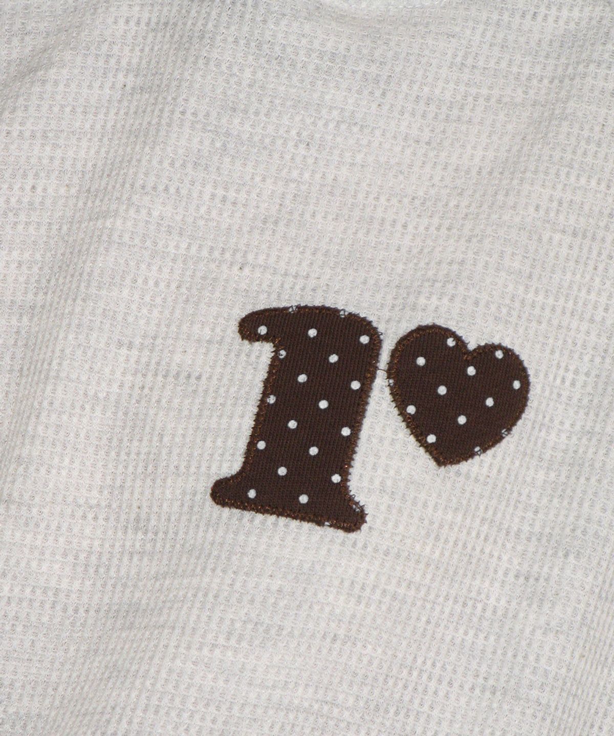 론론(RONRON) DOT R HALF SLEEVE HOODIE WHITE MELNAGE