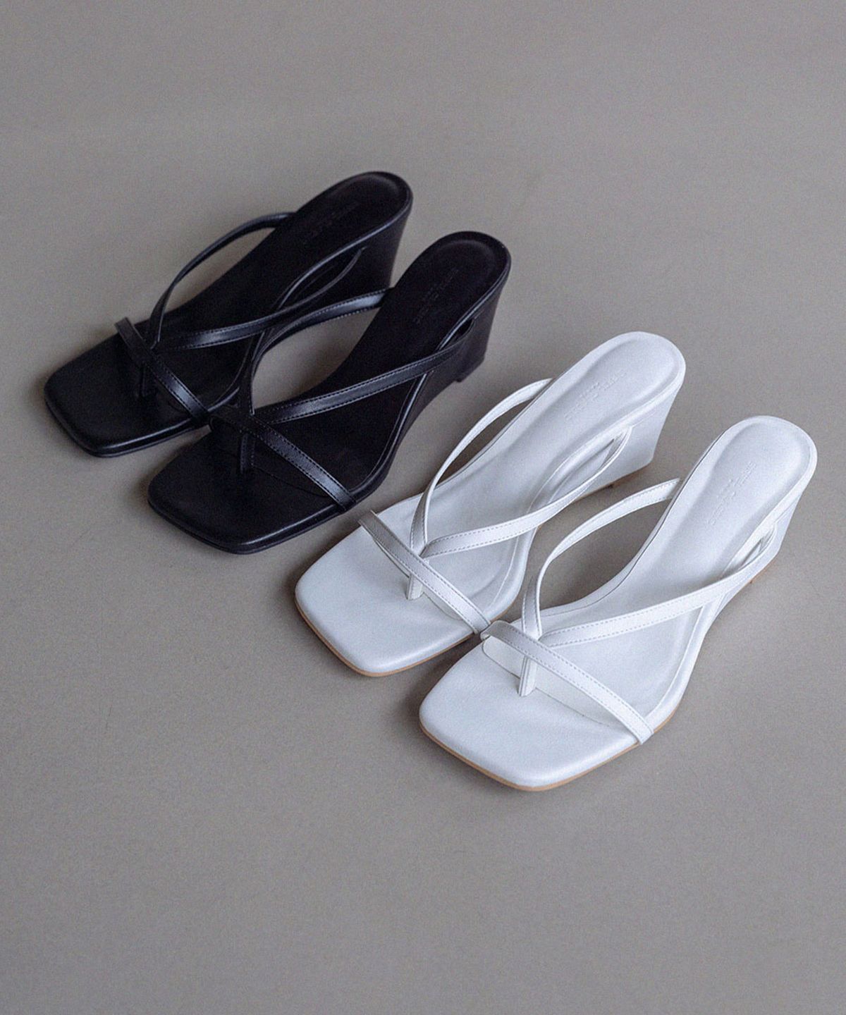 에펠클래식(EIFFELCLASSIC) AYLA Wedge Heel_ black,white 아일라 웨지 힐 7cm