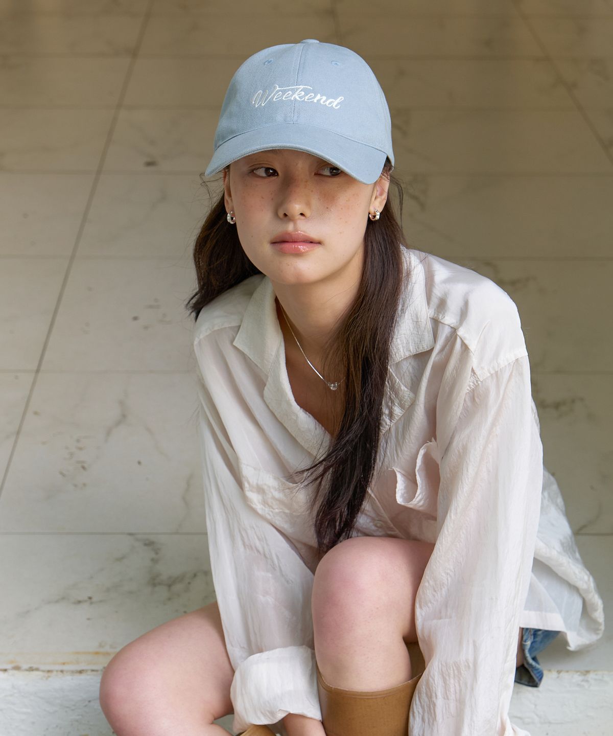 바이위켄드(BYWEEKEND) Weekend ball cap_sky