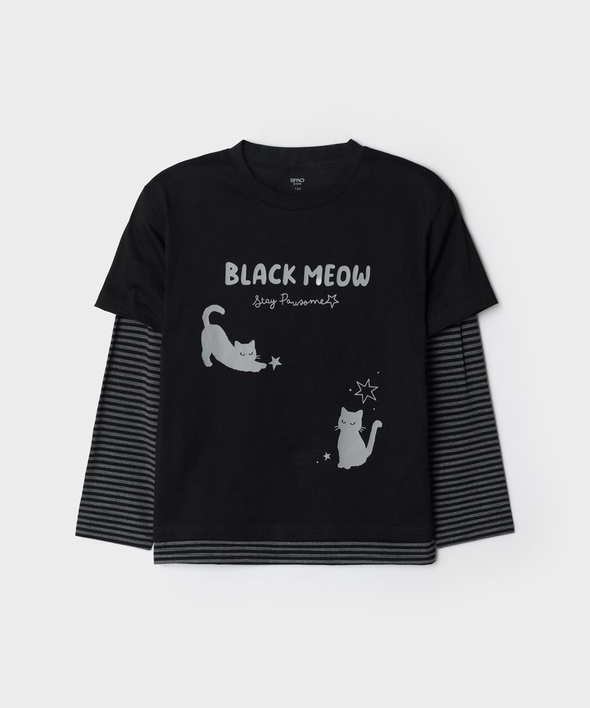 스파오 키즈(SPAO KIDS) [키즈] 여아 스트라이프 레이어드 긴팔티_SPLWG37KG2