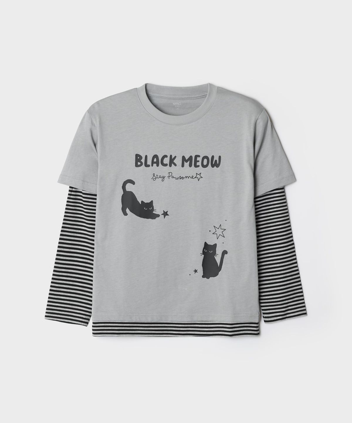 스파오 키즈(SPAO KIDS) [키즈] 여아 스트라이프 레이어드 긴팔티_SPLWG37KG2