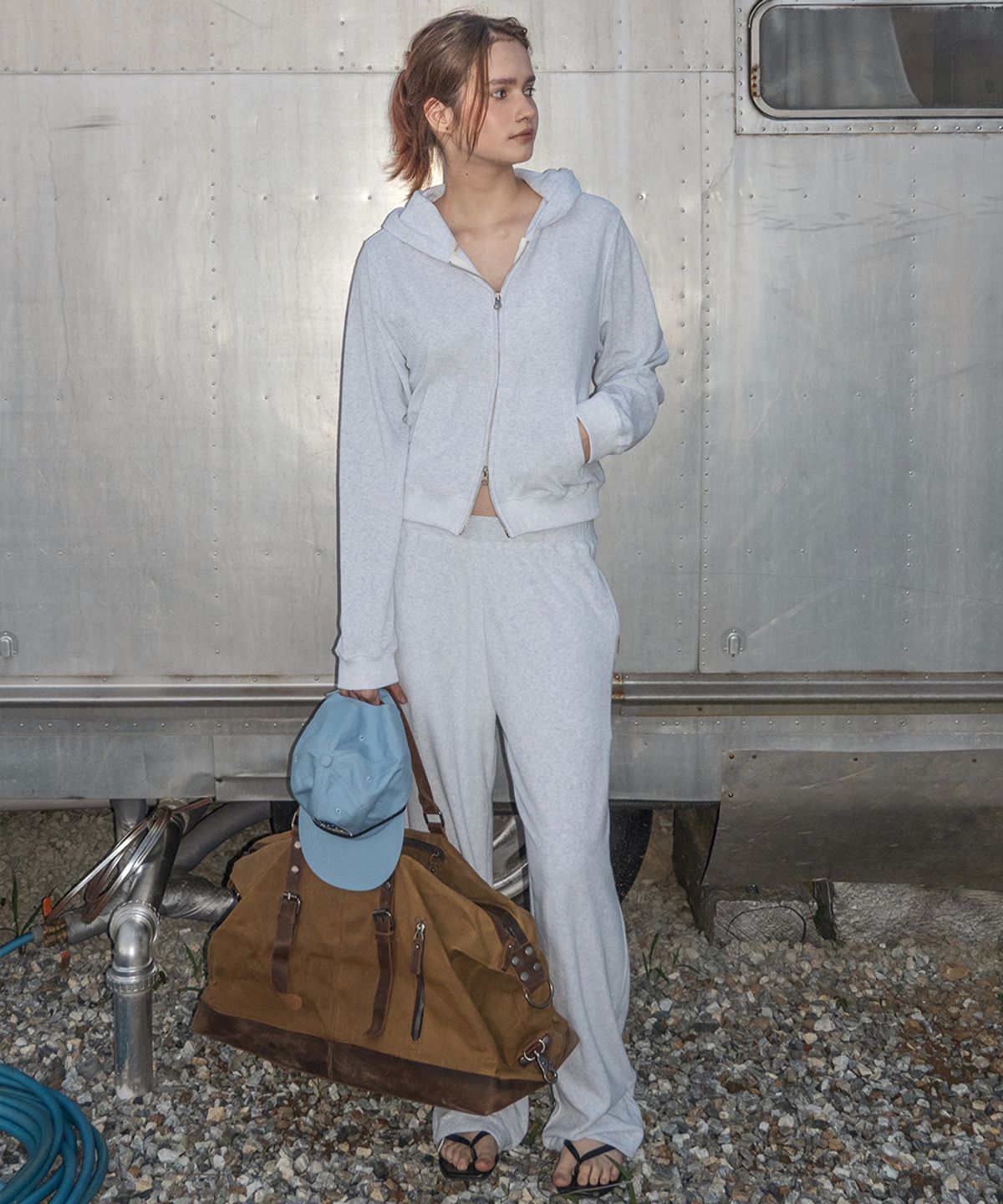108파운드(108POUND) Terry Jogger Pants_Light Melange