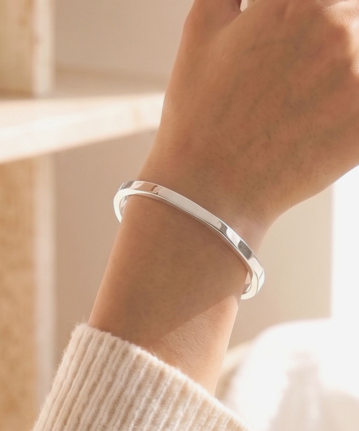 엘렌쥬얼리(HELENE JEWELRY) 실버 925 Silver 드 제르베 라인 뱅글 은 팔찌