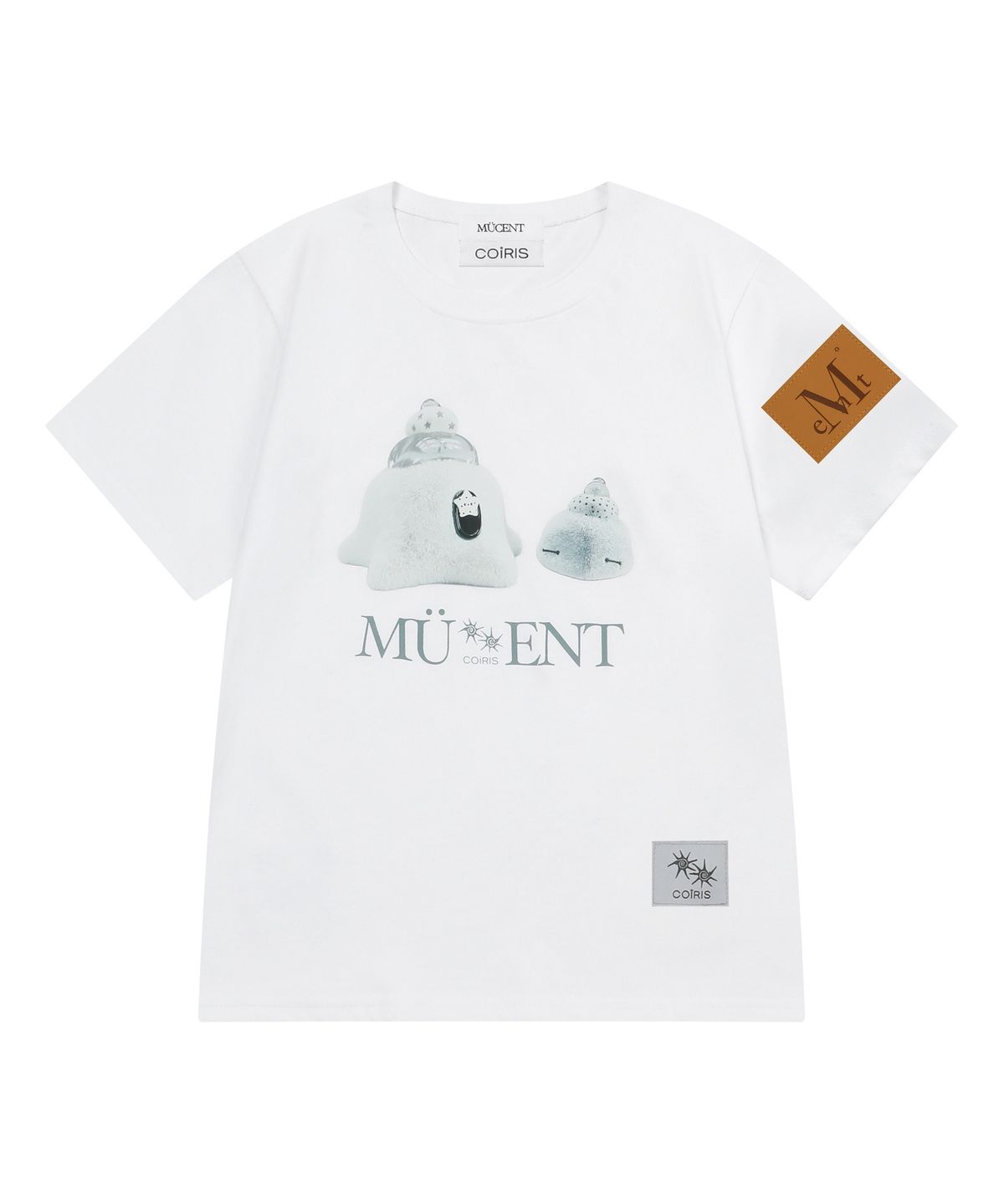 무센트(MUCENT) 무센트 X 코이리스 마리네 사이드 레더 패치 반팔 티 (2컬러)