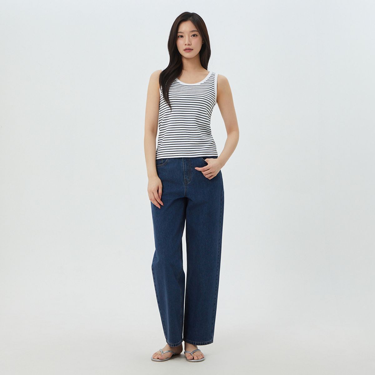 플라스틱 아일랜드(PLASTIC ISLAND) [BEIGE]배기핏 데님 팬츠 PS7DP203