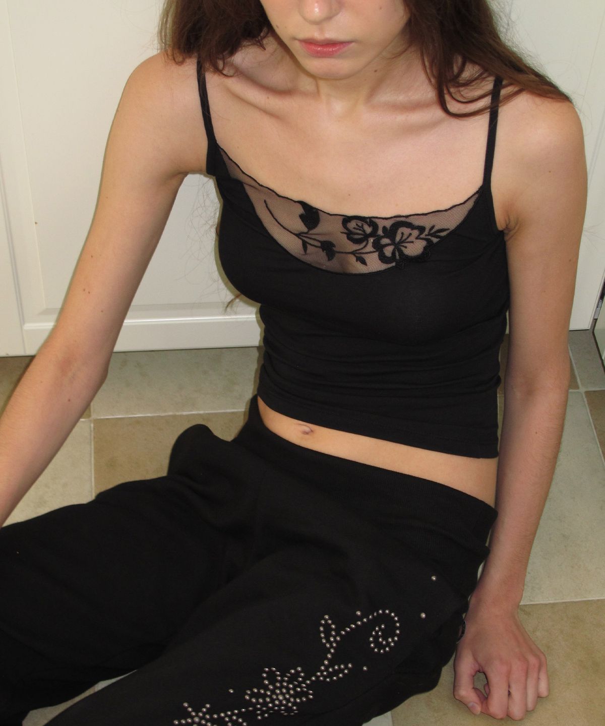 센토르(CENTAUR.KR) VIRGIN LACE SLEEVELESS TOP_BLACK