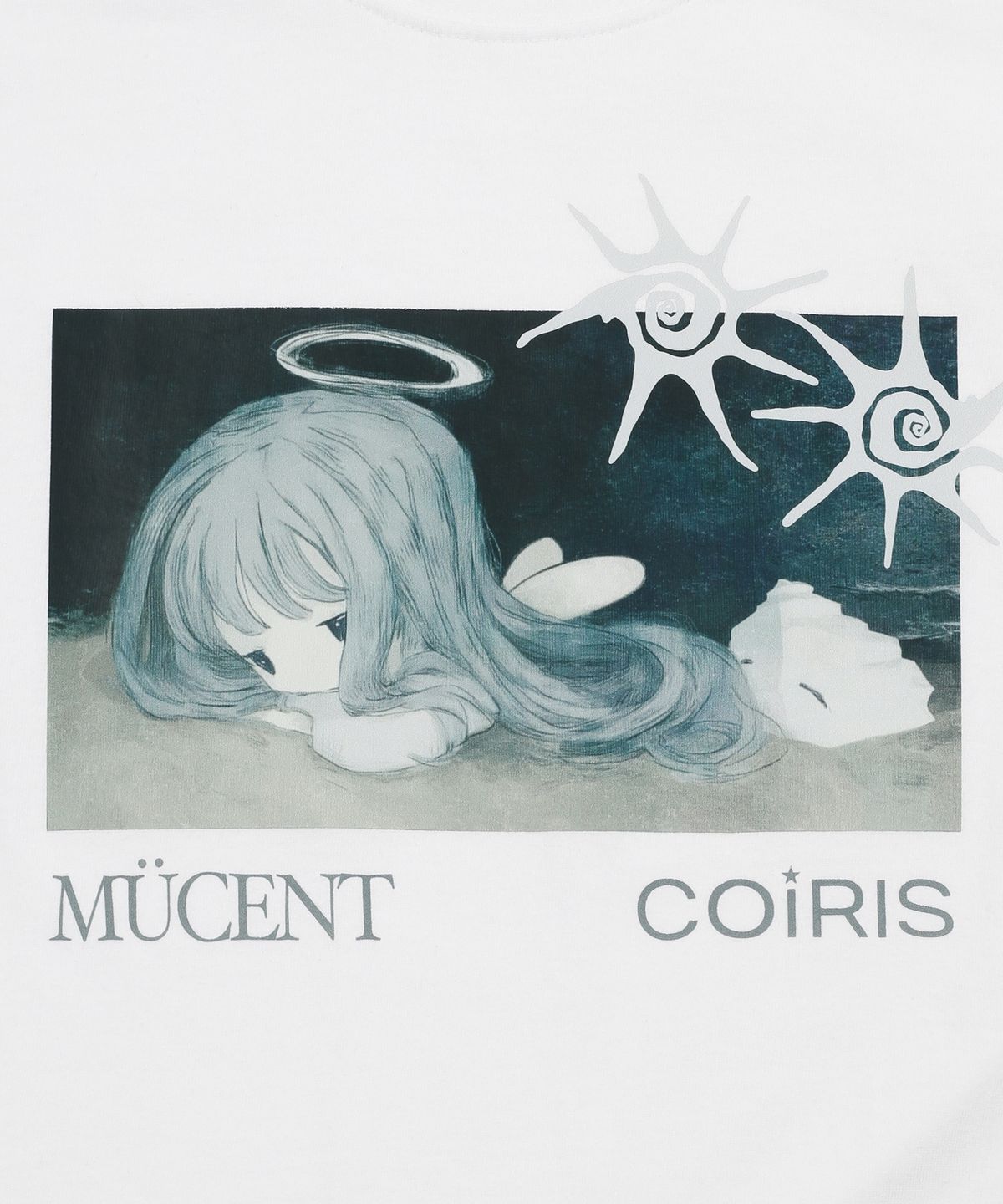 무센트(MUCENT) 무센트 X 코이리스 아리엘 사이드 레더 패치 반팔 티 (2컬러)