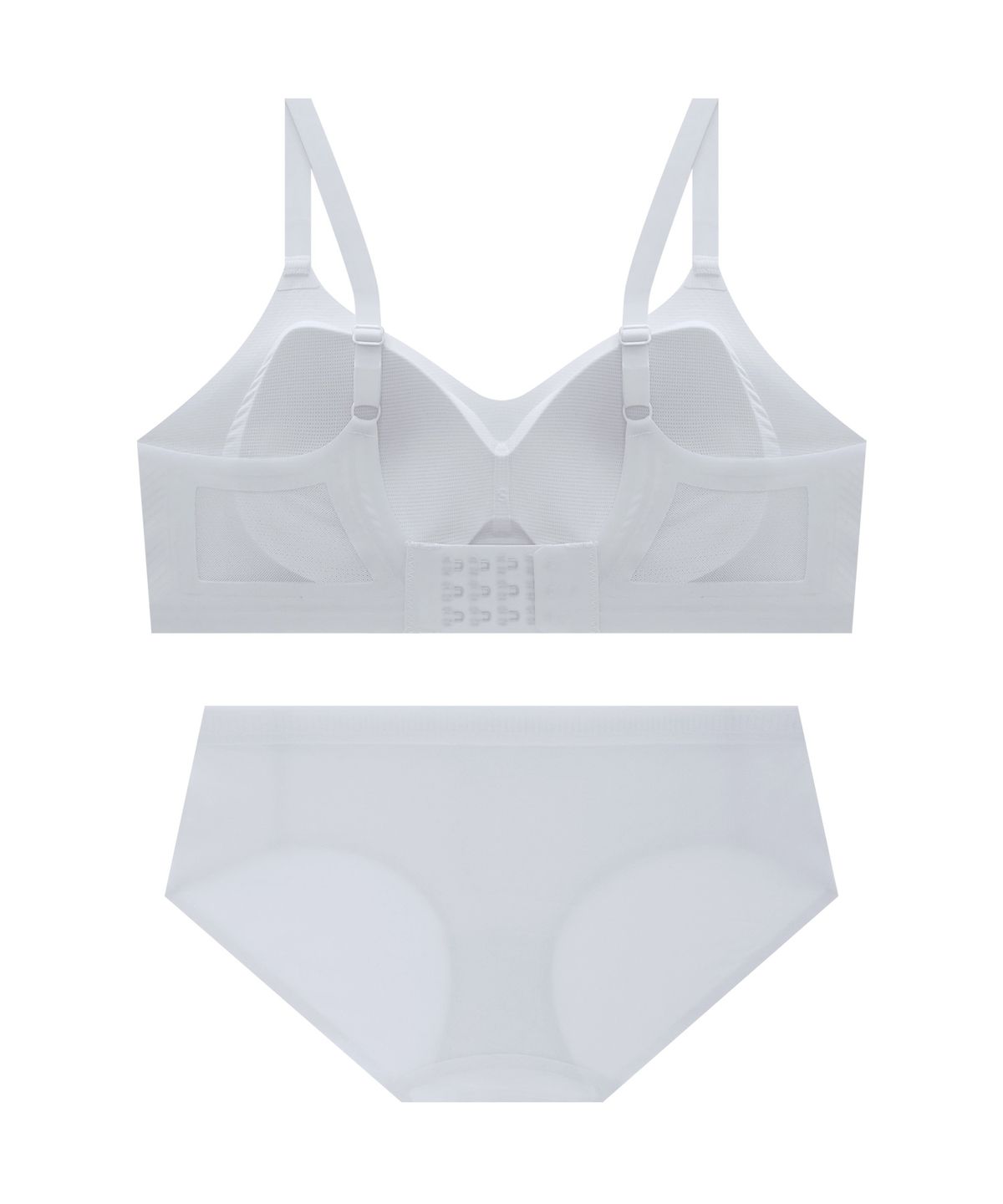코데즈컴바인 이너웨어(CODES COMBINE INNERWEAR) 초경량 에어핏 사이드메쉬 심리스 브라 팬티 세트_실버그레이