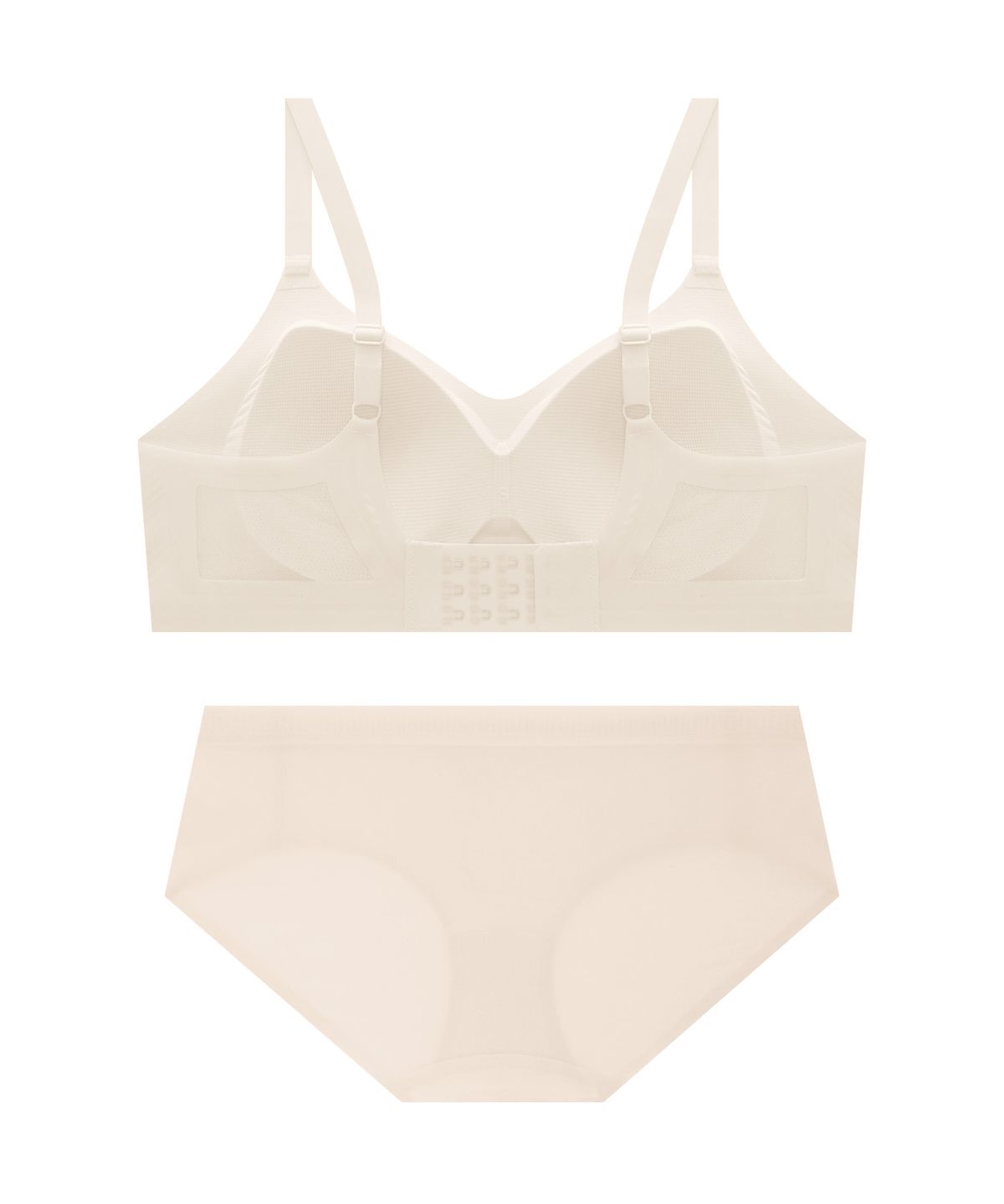 코데즈컴바인 이너웨어(CODES COMBINE INNERWEAR) 초경량 에어핏 사이드메쉬 심리스 브라 팬티 세트_스킨