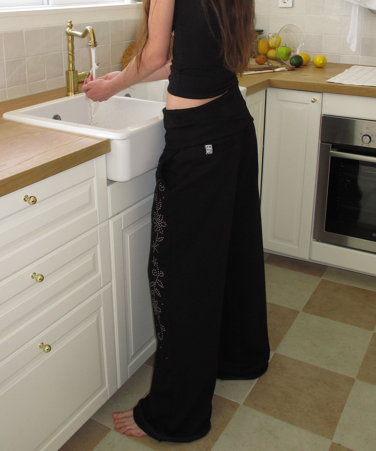 센토르(CENTAUR.KR) HOTFIX TURN-UP PANTS_BLACK