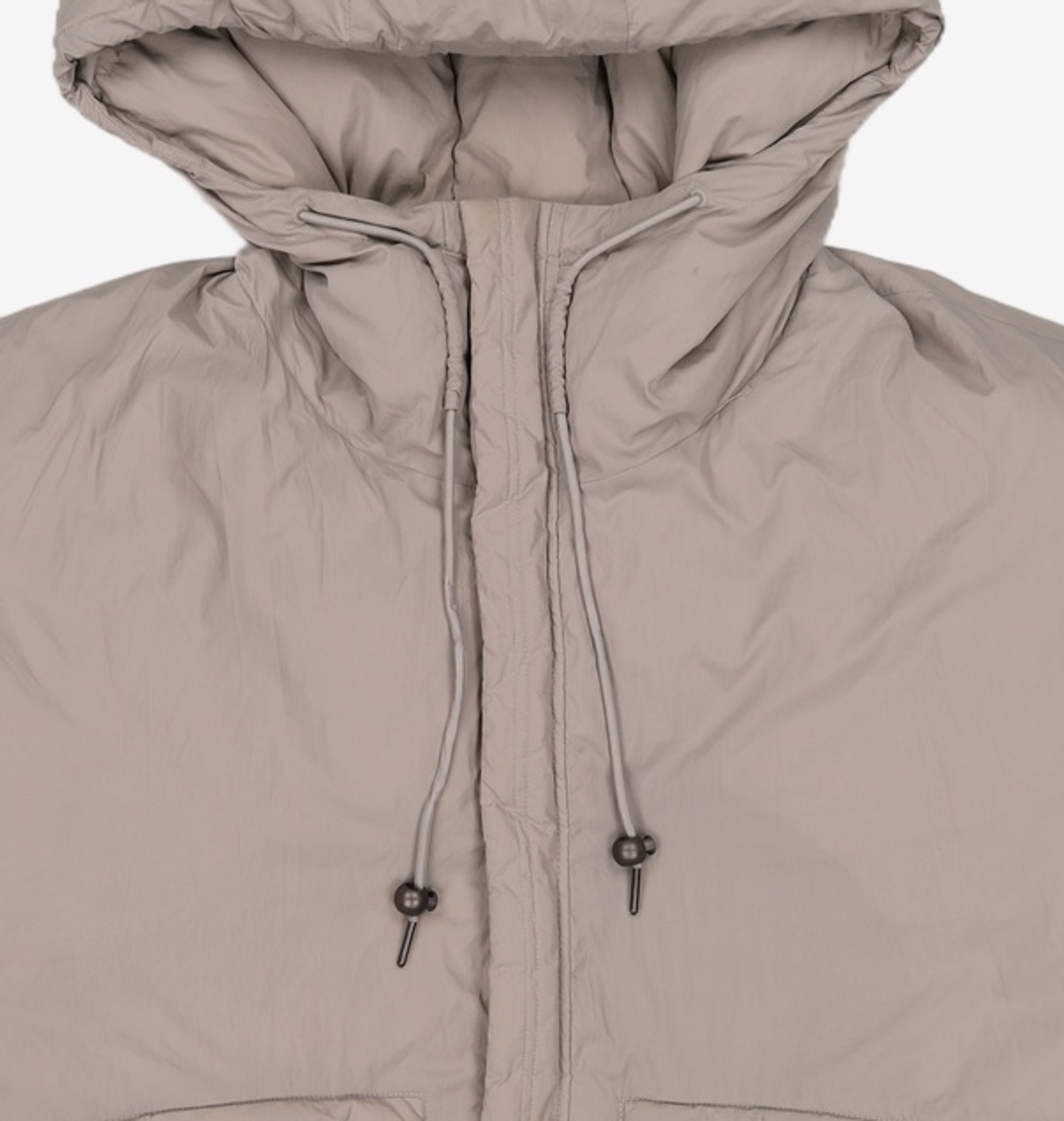 프리즘웍스(FRIZMWORKS) NYLON HOODED PUFFER DOWN PARKA _ GRAY XL