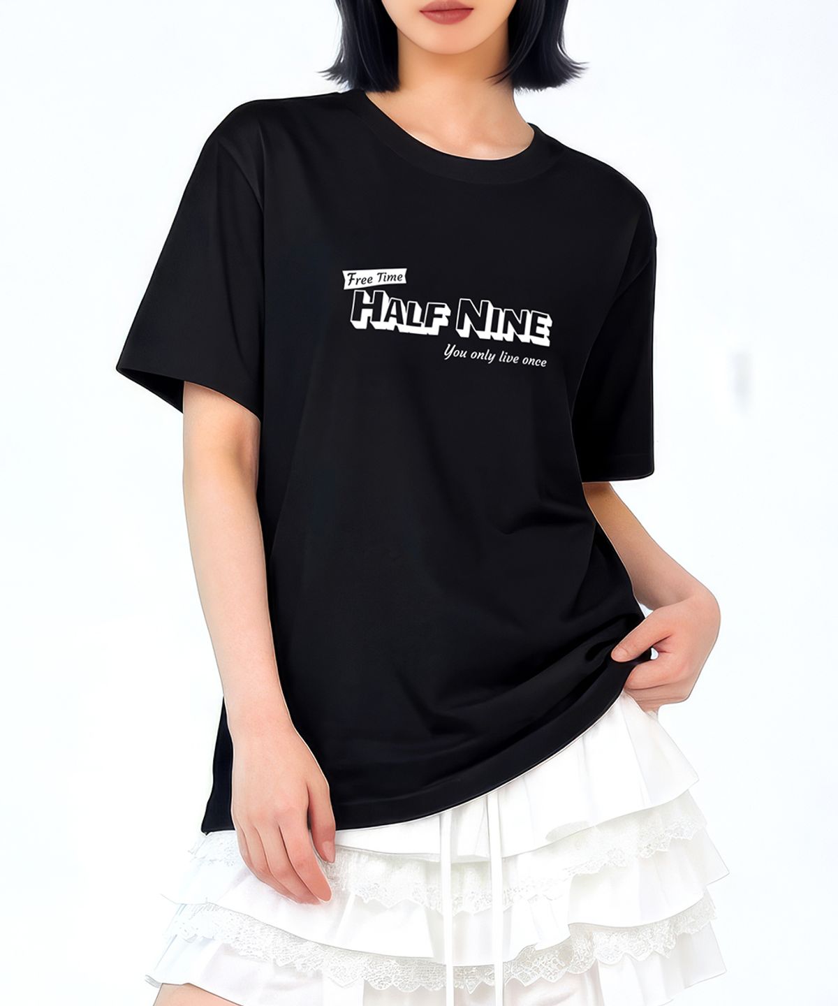 하프나인(HALFNINE) 원스타임 반팔 티셔츠 I06BRD_HBX11338