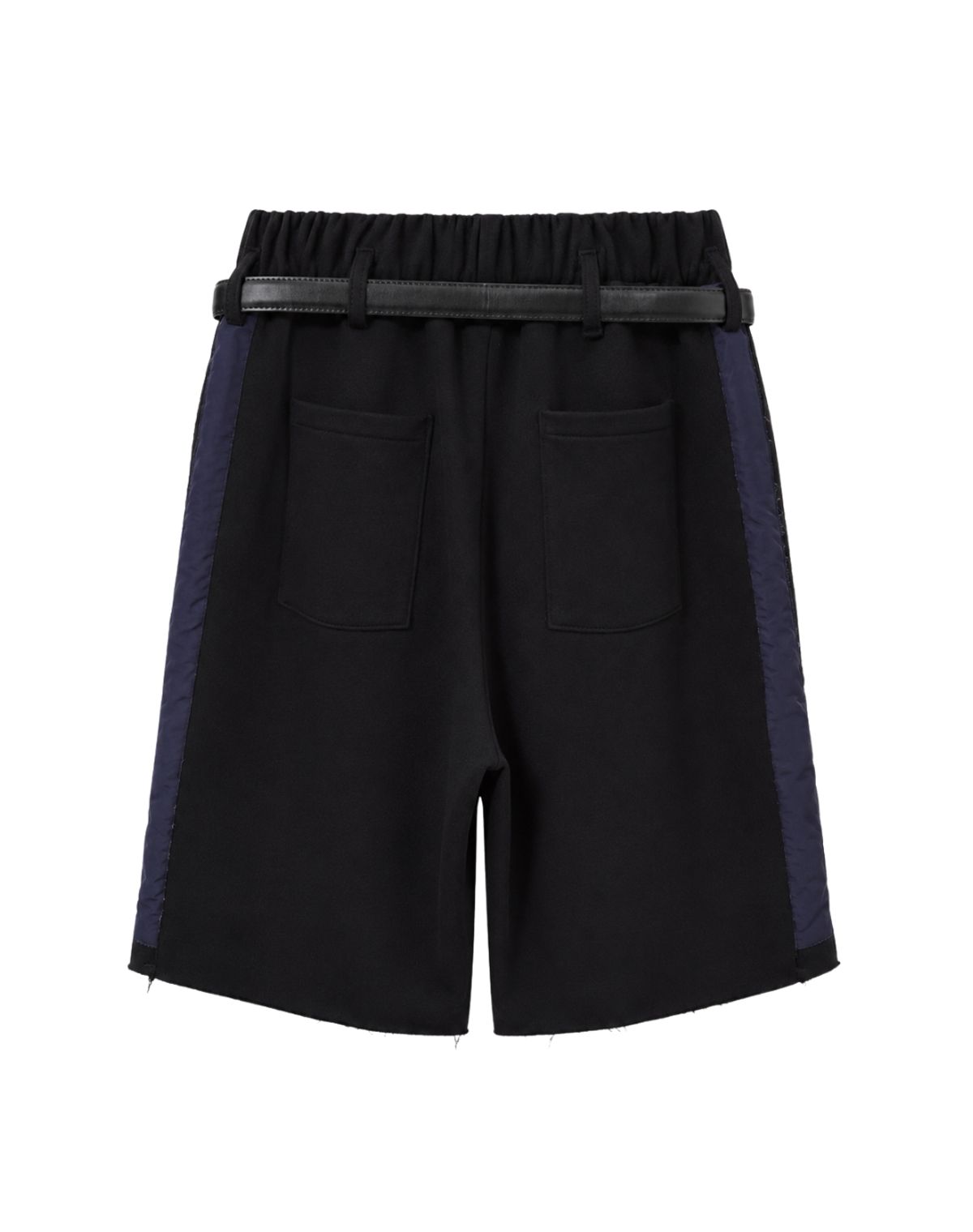 오디너리피플(ORDINARY PEOPLE) RE : Patchline Color Trackers Sweat Half Pants [BLACK]
