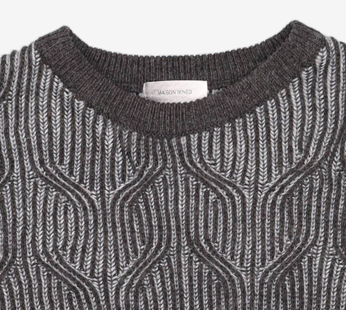 메종미네드(MAISON MINED) SHAFT OVER KNIT CHARCOAL