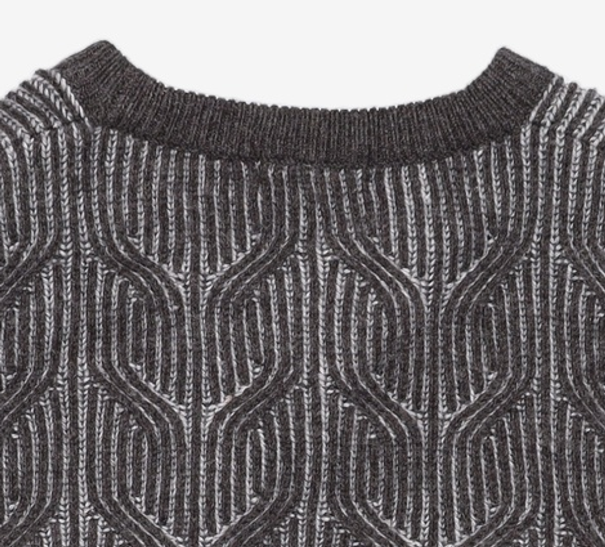 메종미네드(MAISON MINED) SHAFT OVER KNIT CHARCOAL