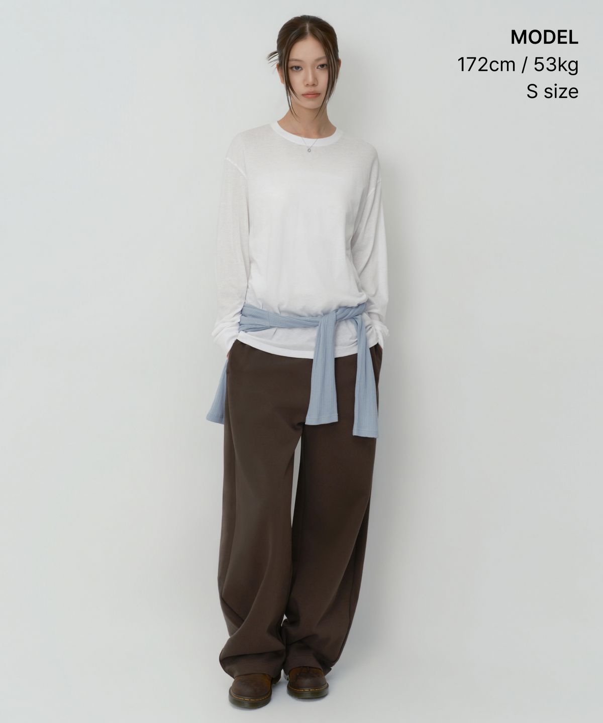 무신사 스탠다드 우먼(MUSINSA STANDARD WOMAN) 우먼즈 릴렉스드 라이트웨이트 CR 긴소매 티셔츠 [화이트]