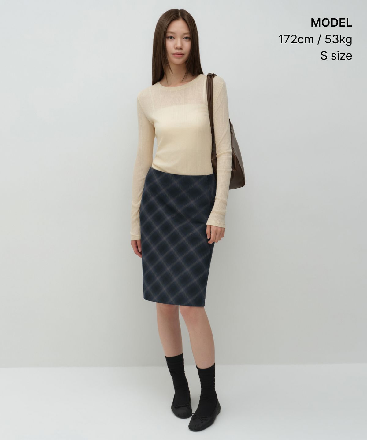 무신사 스탠다드 우먼(MUSINSA STANDARD WOMAN) 우먼즈 소프트 리브드 긴소매 티셔츠 [버터 크림]