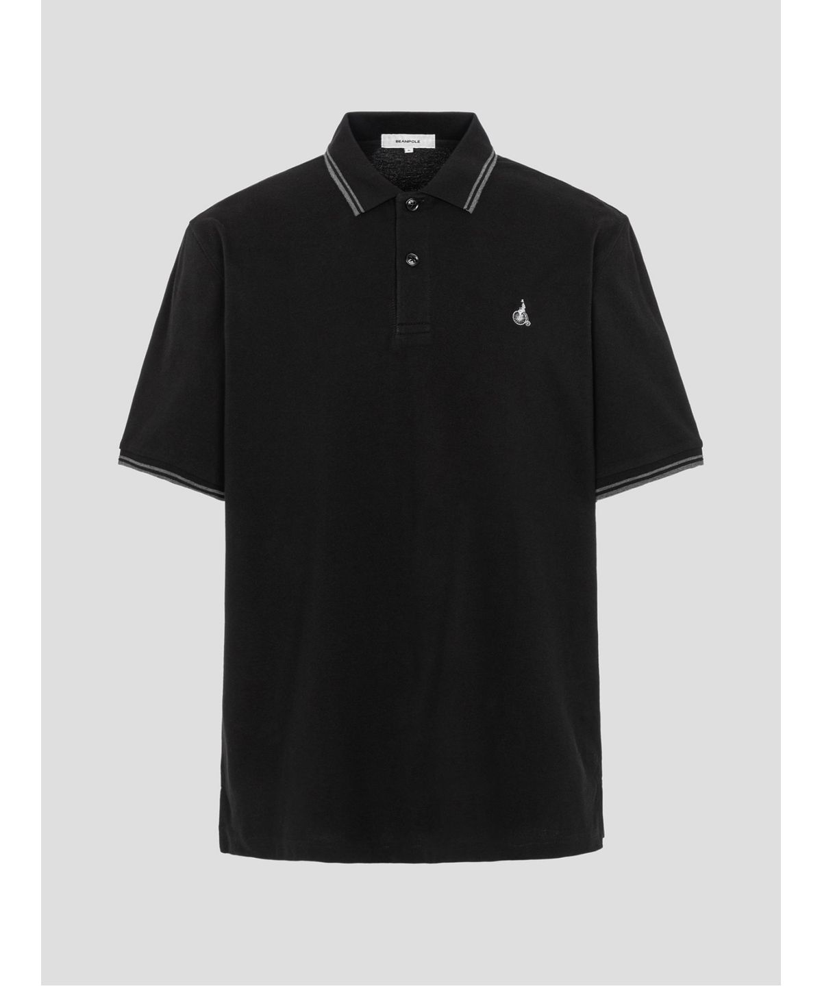 빈폴 멘(BEANPOLE MEN) PQ 티핑 칼라 반소매 티셔츠  블랙