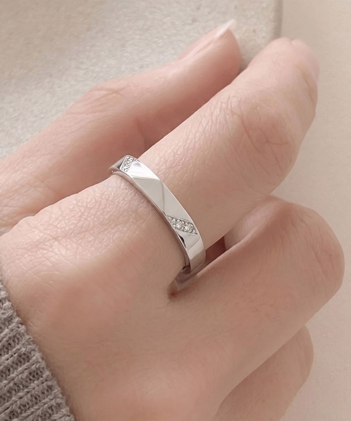 엘렌쥬얼리(HELENE JEWELRY) 실버 Silver 925 비숍 커플 링 은 반지