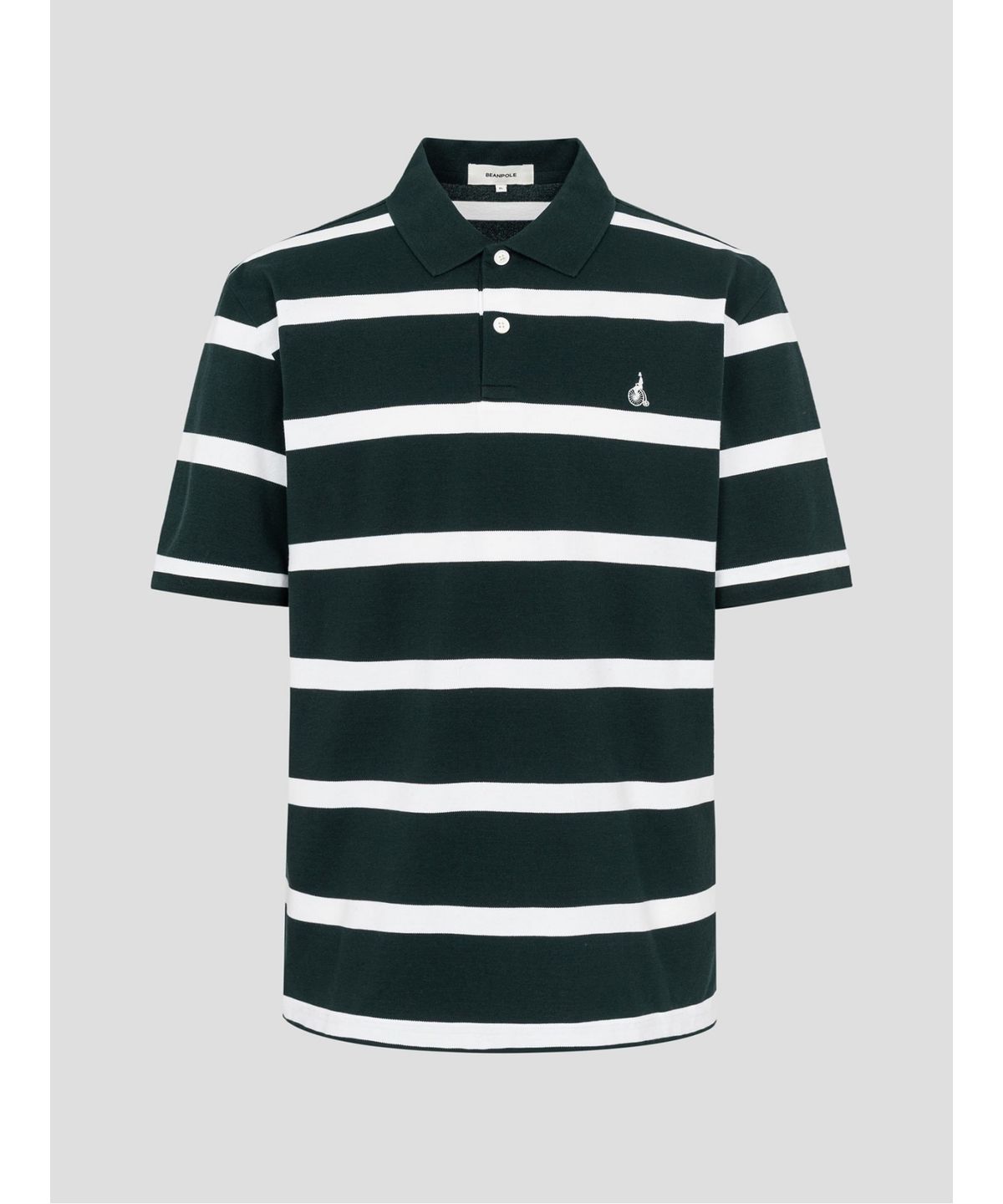 빈폴 멘(BEANPOLE MEN) 볼드 스트라이프 피케 티셔츠  그린