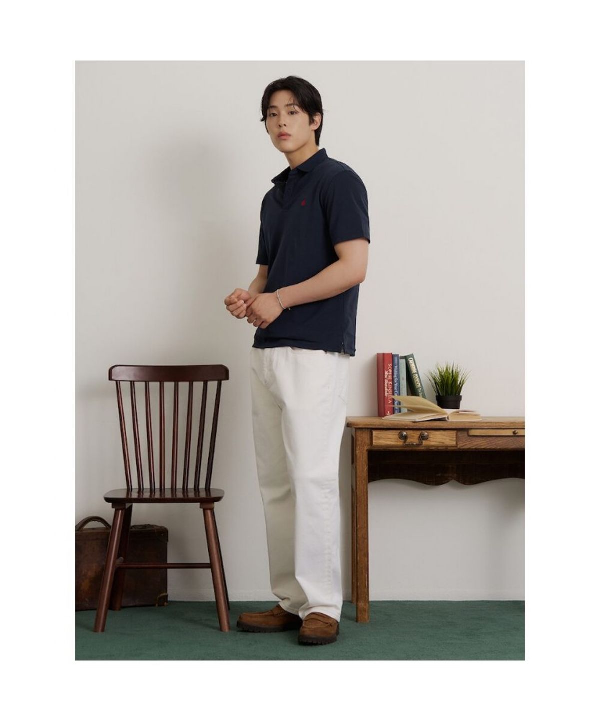빈폴 멘(BEANPOLE MEN) 소로나 피케 칼라 티셔츠  네이비