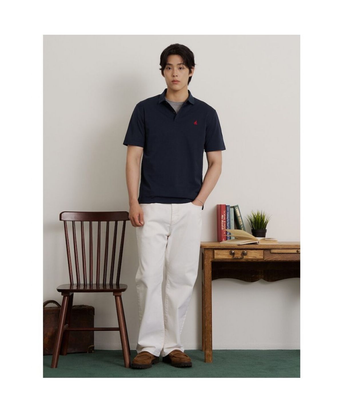 빈폴 멘(BEANPOLE MEN) 소로나 피케 칼라 티셔츠  네이비
