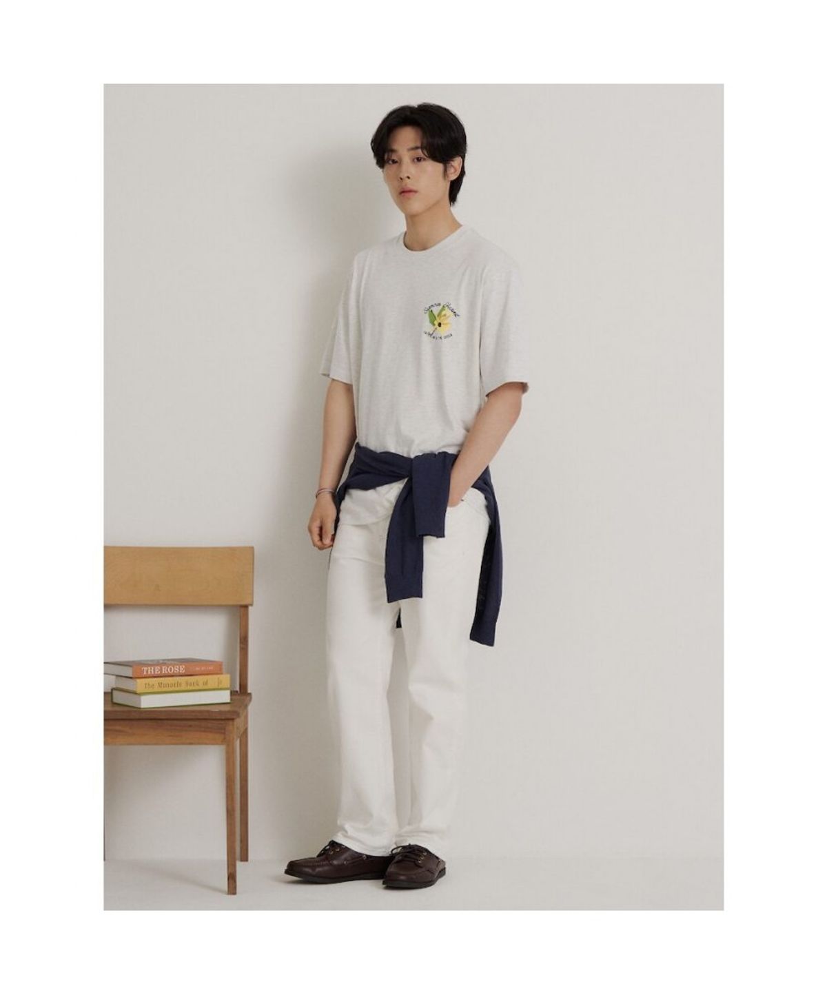 빈폴 멘(BEANPOLE MEN) 캐주얼 그래픽 티셔츠  아이보리