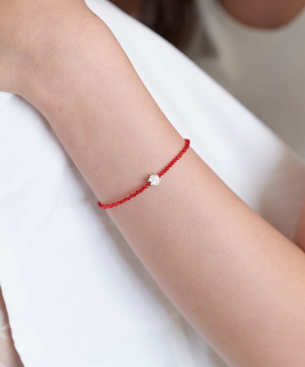 오블라(OVLA) simple flower beads bracelete 2color JB012