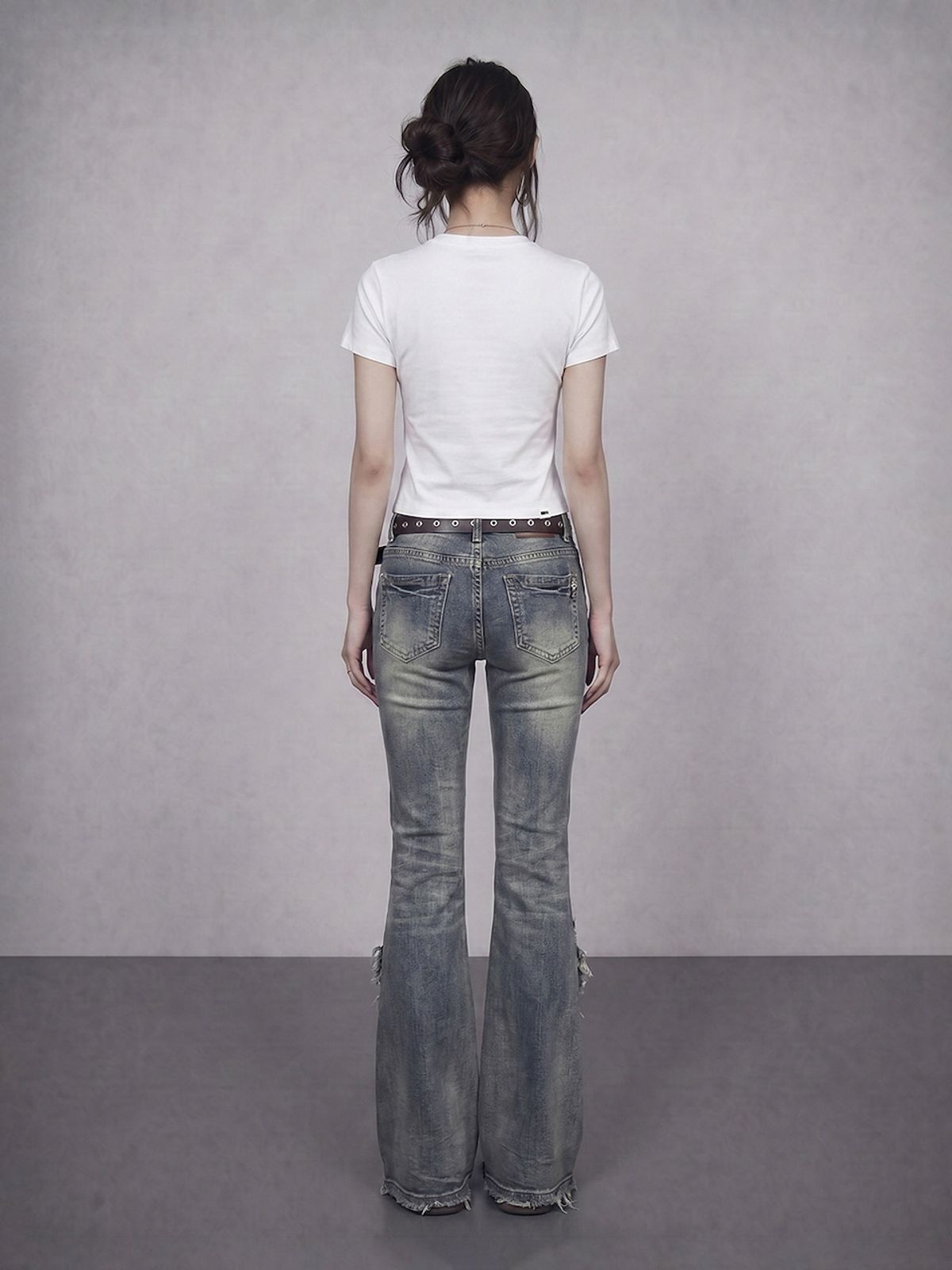 바운더리(BOUNDARY) GLAM PRINTED SLIM TEE-SHIRTS WH_B261MSM115