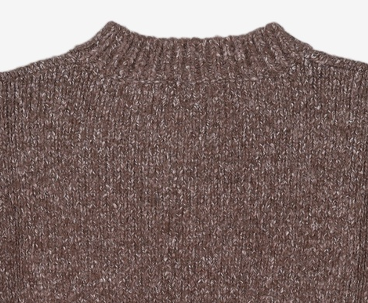 엠엠지엘(MMGL) WOMENS CREW-NECK SWEATER (MIXED BROWN) 4